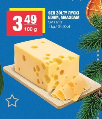 Ser żółty ryćki Edam, Maasdma SM RYKI promocja w SPAR