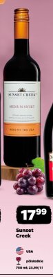 Wino Sunset Creek, czerwone półsłodkie promocja w Netto