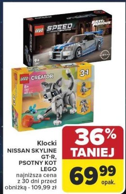 Klocki NISSAN SKYLINE GT-R, PSOTNY KOT promocja w Carrefour
