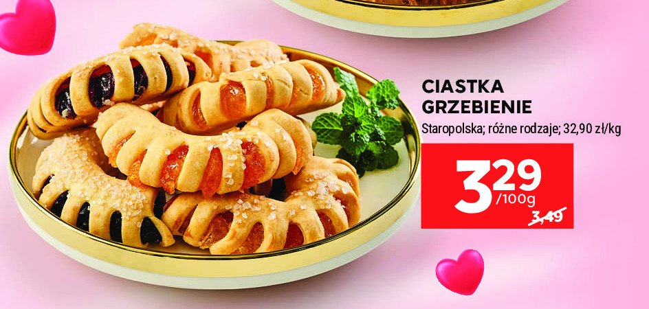 Ciastka grzebienie promocja