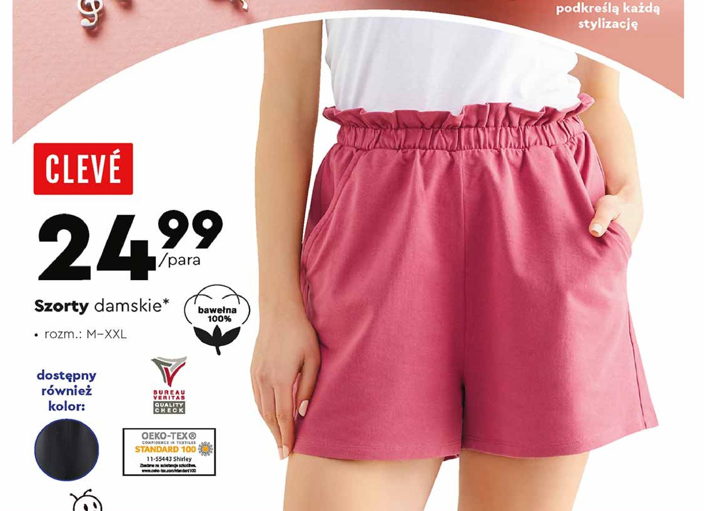 Szorty damskie m-xxl Cleve promocja
