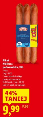 Kiełbasa podwawelska Pikok, XXL promocja w Lidl
