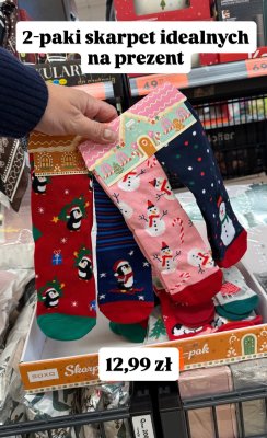 Skarpety świąteczne 2-pak promocja w Biedronka