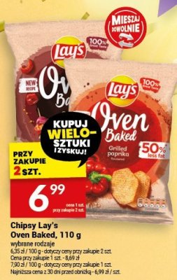 Chipsy Lay's Oven Baked, 110 g promocja w Twój Market