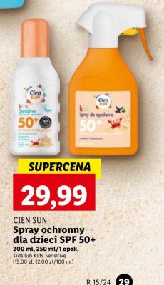 Spray do opalania dla dzieci spf 50 sensitive Cien sun promocja