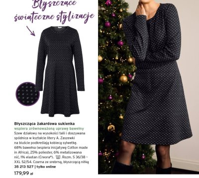 Sukienka błyszcząca żakardowa promocja w Tchibo