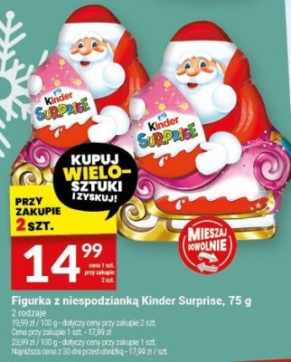 Figurka z niespodzianka Kinder Surprise, 75 g promocja w Twój Market