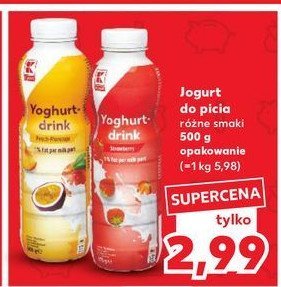 Jogurt do picia truskawkowy K-classic promocja w Kaufland