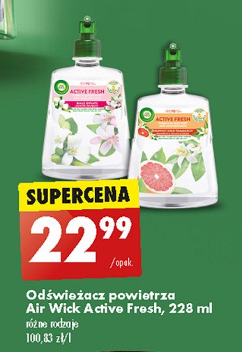 Odświeżacz powietrza grapefruit i kwiat pomarańczy zapas Air wick active fresh promocja
