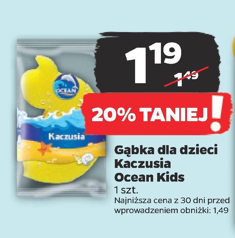 Gąbka do kąpieli dla dzieci kaczuszka Ocean promocja