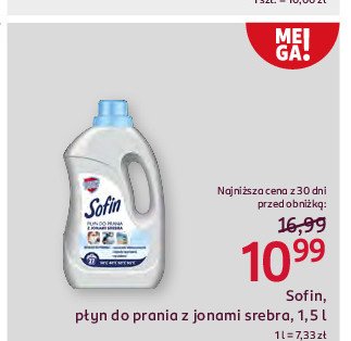 Płyn do prania z jonami srebra Sofin promocja w Rossmann