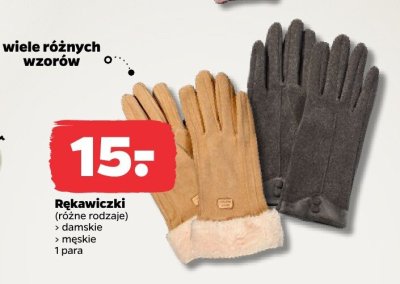 Rękawiczki damskie lub męskie, różne rodzaje promocja w Netto