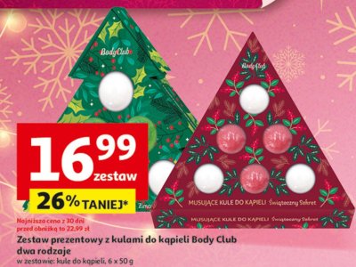 Zestaw prezentowy z kulami do kąpieli Body Club dwa rodzaje promocja w Auchan