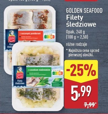 Filety śledźiowe z czosnkiem niedźwiedzim Golden seafood promocja