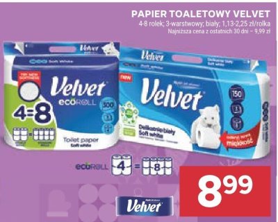 Papier toaletowy Velvet promocja w Stokrotka