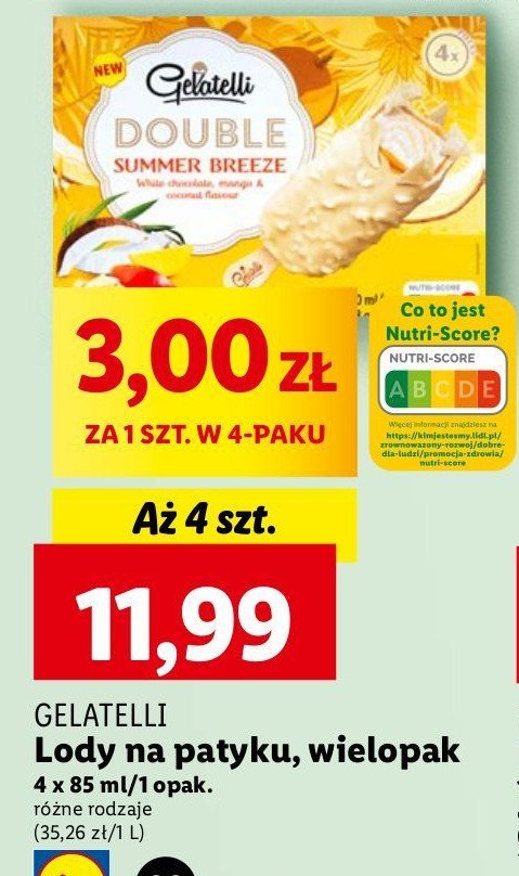 Lody summer breeze Gelatelli promocja