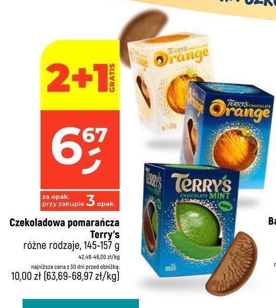 Pomarańcza czekoladowa mint Terry's promocja