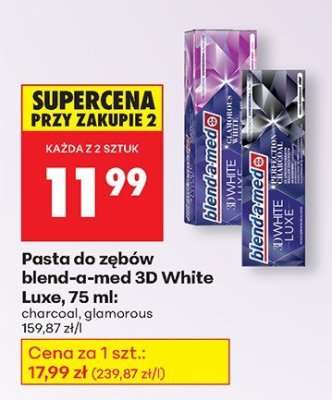 Pasta do zębów 3d White Luxe glamorous promocja w Biedronka