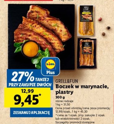 Boczek wieprzowy w marynacie paprykowej plastry Grill and fun promocja