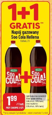 Napój gazowany Soo Cola Hellena promocja w POLOmarket