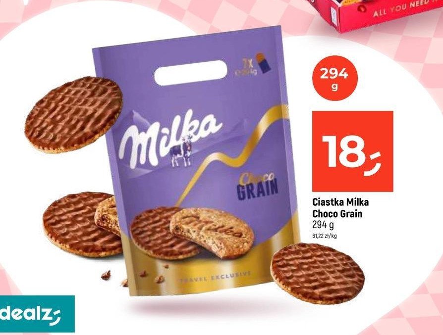 Ciastka choco grain Milka promocja