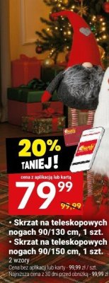 Skrzat na teleskopowych nogach 90/130 cm, 1 szt. promocja w Twój Market