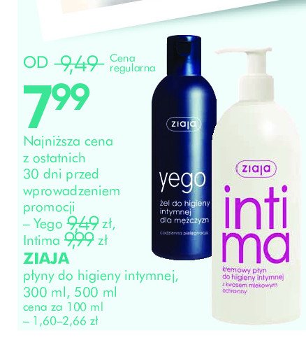 Żel do higieny intymnej dla mężczyzn Ziaja yego promocja