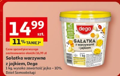 Sałatka warzywna z jajkiem Dega promocja w Auchan