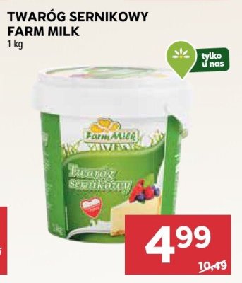 Twaróg sernikowy Farm Milk promocja w Stokrotka
