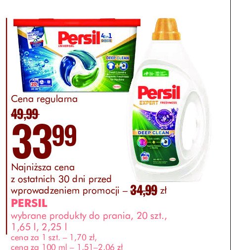 Kapsułki do prania 4in1 deep clean PERSIL UNIVERSAL promocja