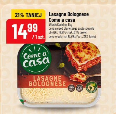 Lasagne Bolognese Come a casa promocja w POLOmarket