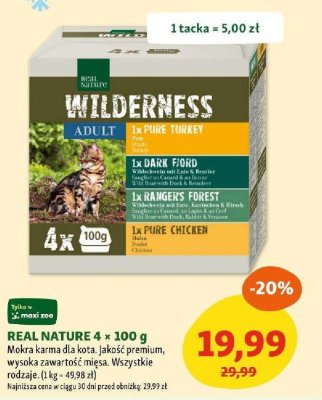 Karma REAL NATURE Wilderness Adult 4 × 100 g promocja w MAXI ZOO