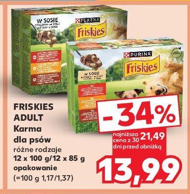 Karma dla kota z mięsem i warzywami w sosie Friskies adult Purina friskies promocja w Kaufland