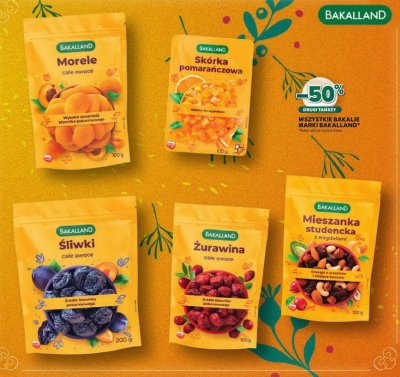 Morele całe owoce Bakalland promocja w Stokrotka