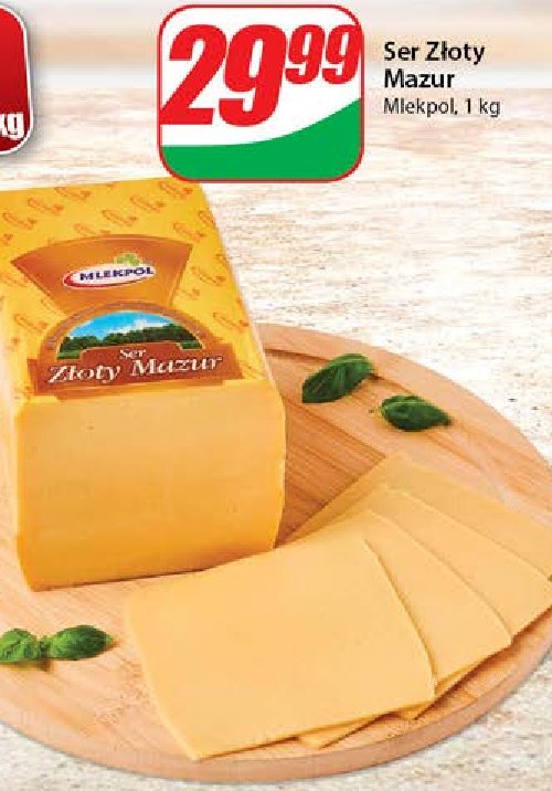 Ser złoty mazur Mlekpol promocja w Dino
