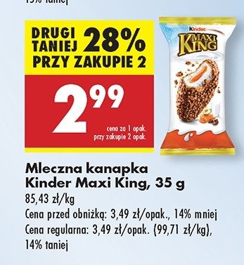 Baton Kinder maxi king promocja