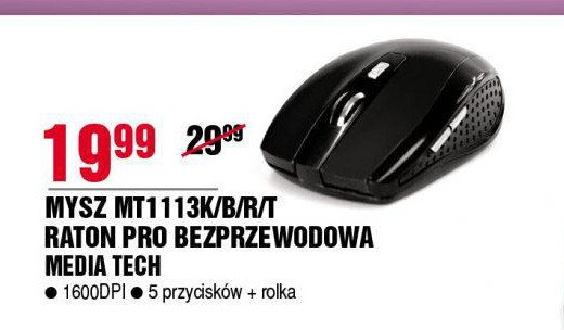Mysz raton pro mt1113t czarno-tytanowy Media-tech promocja