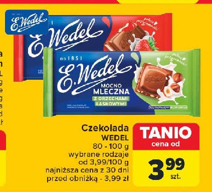 Czekolada mocno mleczna z orzechami laskowymi E. wedel promocja