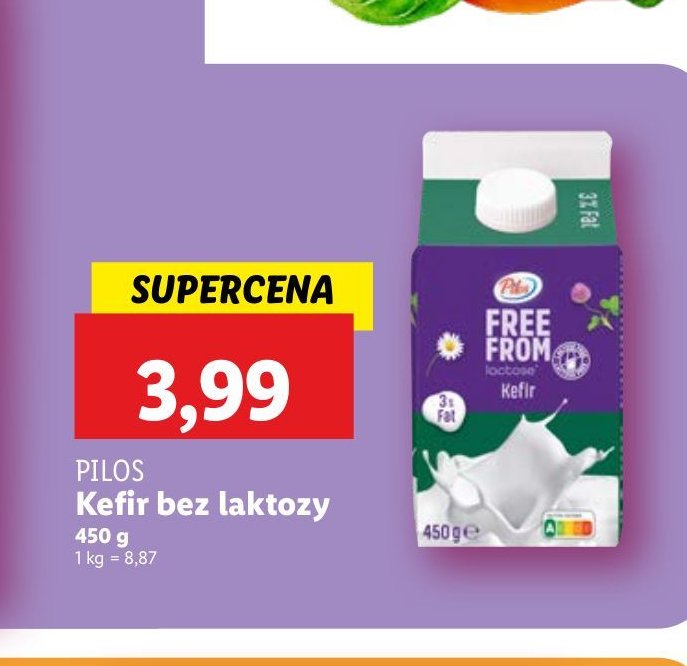 Kefir bez laktozy Pilos promocja w Lidl