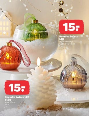 Bombka świeca LED, różne kolory promocja w Netto