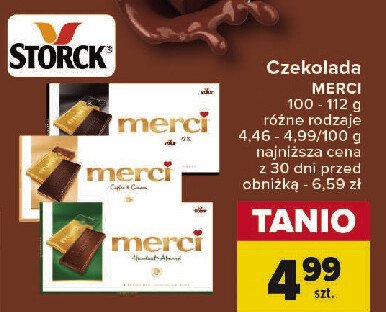 Czekolada gorzka 72% kakao Storck merci promocja
