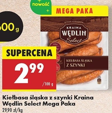 Kiełbasa z szynki Kraina wędlin select promocja