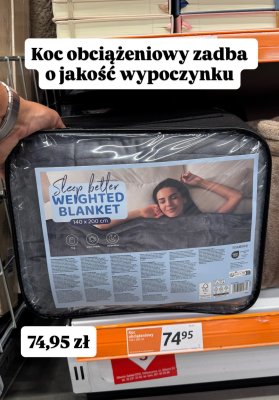 Koc obciążeniowy Weighted Blanket 140 x 200 cm Action promocja