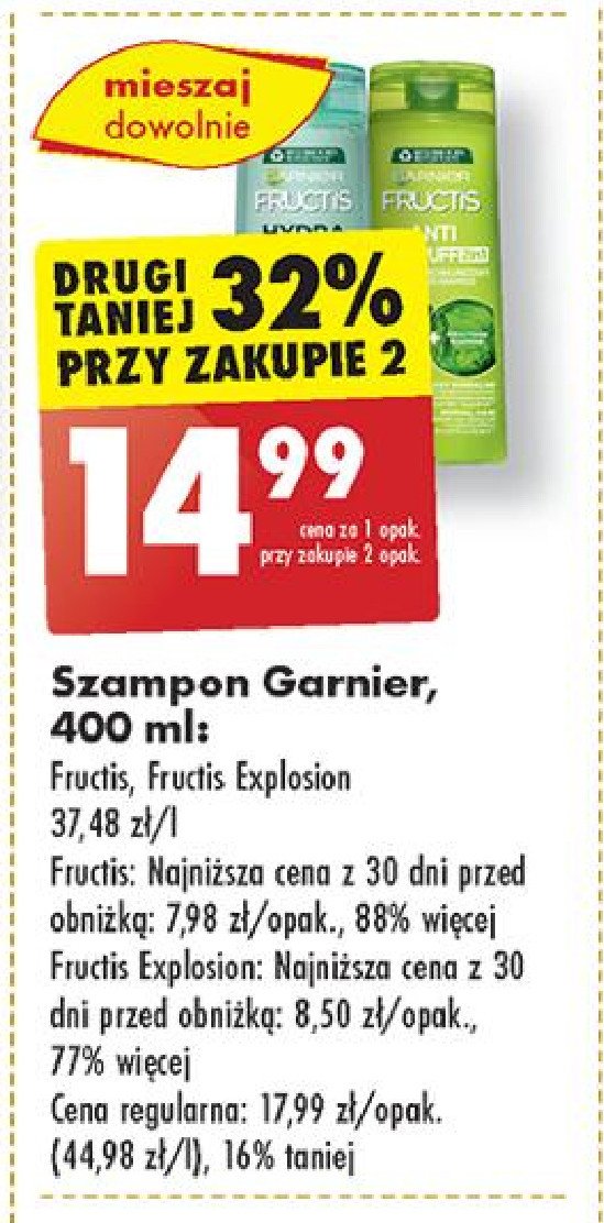 Szampon przeciwłupiezowy Garnier fructis anti dandruff promocja