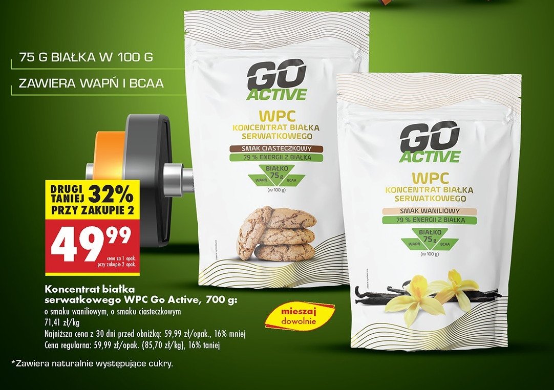 Odżywka białkowa waniliowa Go active promocja