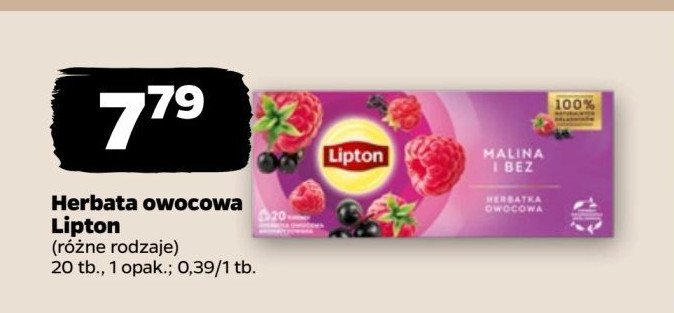 Herbata malina i bez Lipton promocja