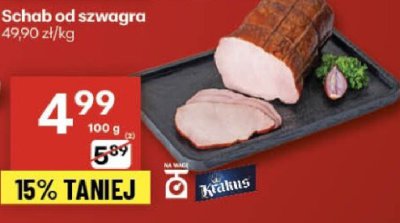 Schab od szwagra 49,90 zł/kg promocja w Delikatesy Centrum