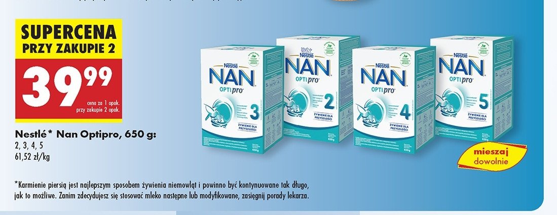 Mleko 5 Nestle nan optipro promocja