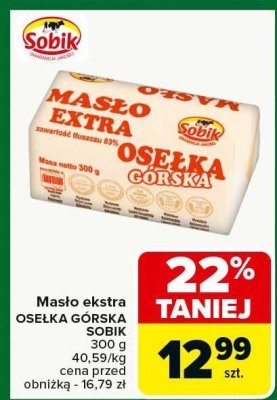 Masło ekstra Osełka Świdnicka Sobik promocja w Carrefour Market