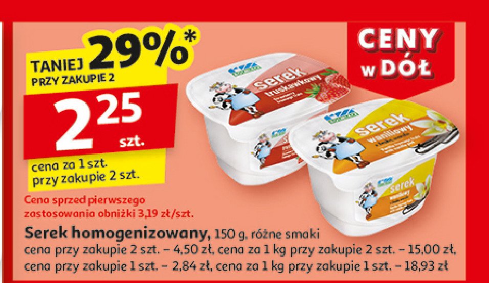 Serek truskawka Rolmlecz promocja w Auchan